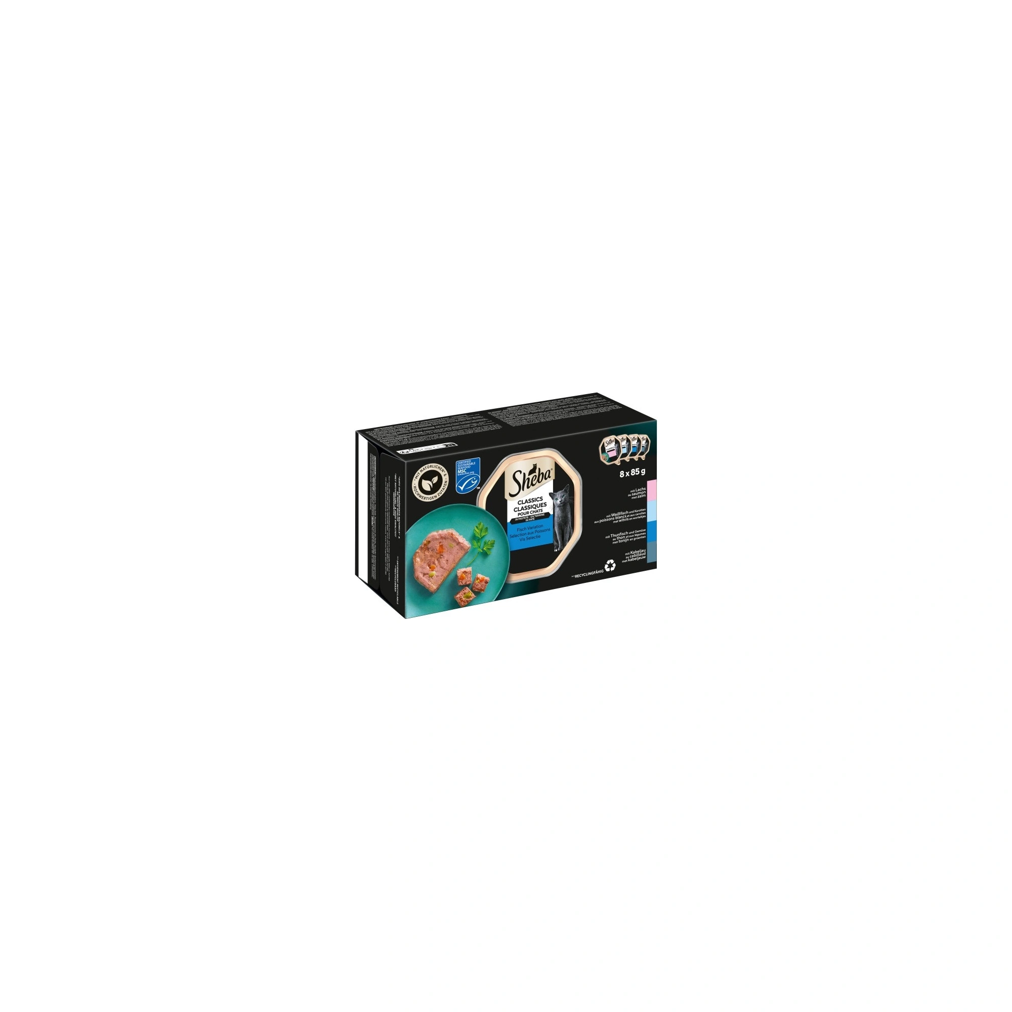 -Sheba alutálca hal válogatás 8 pack 8x85g