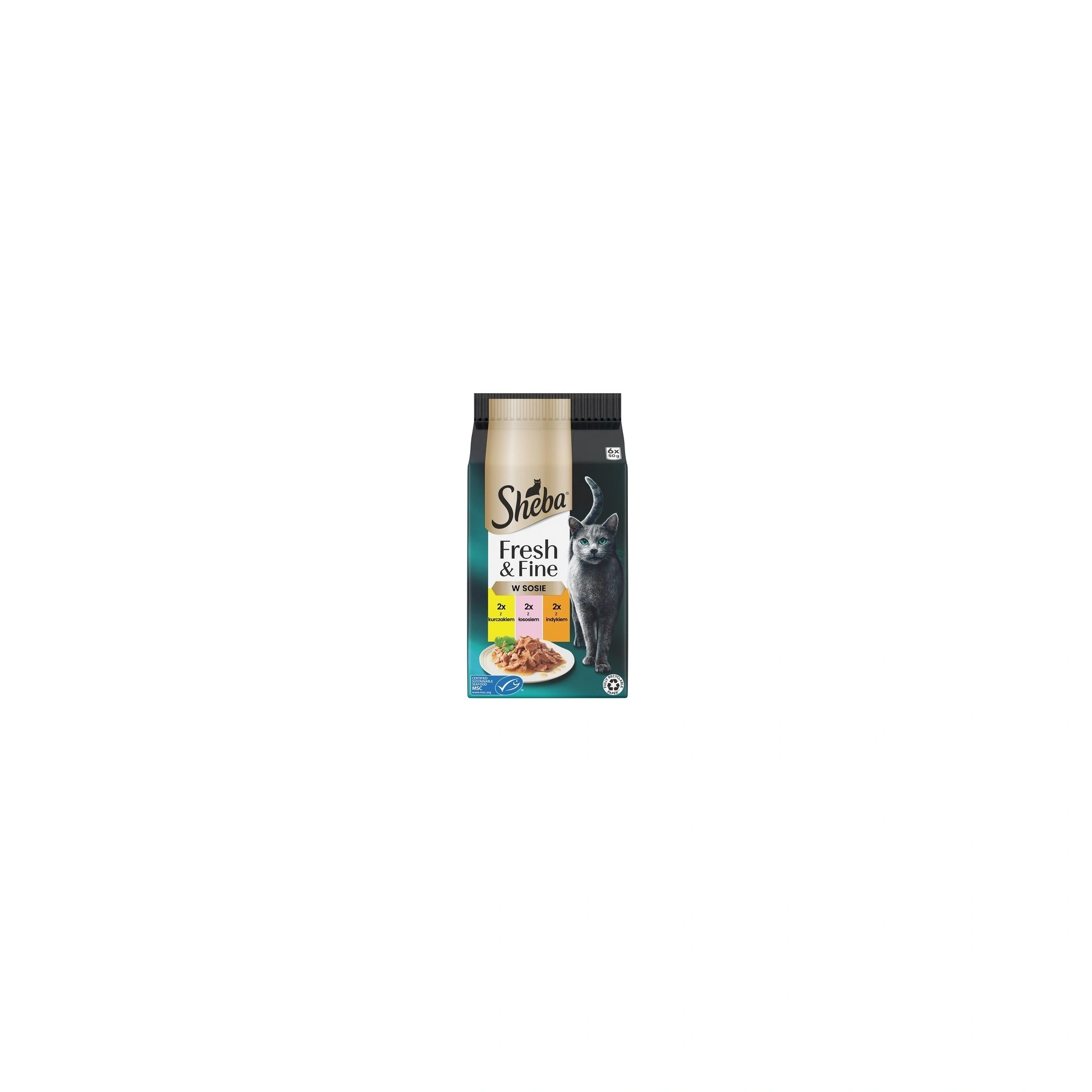 -Sheba Mini 6x50g mix csirke+lazac+pulyka