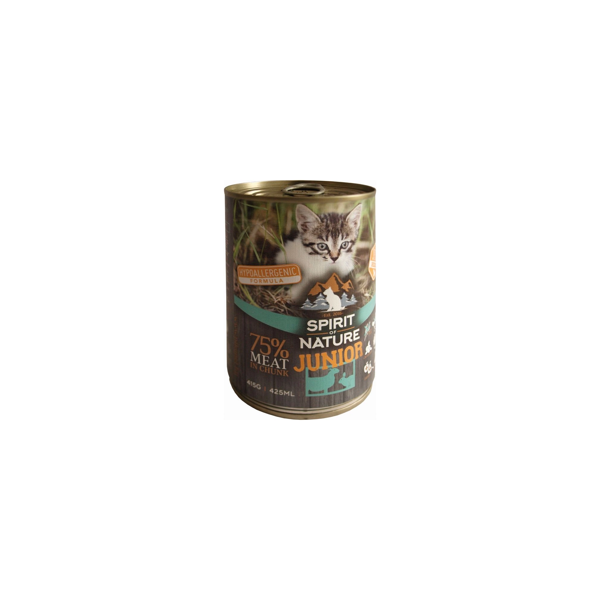 Spirit of Nature Cat konzerv Junior Bárányhússal és nyúlhússal 415gr