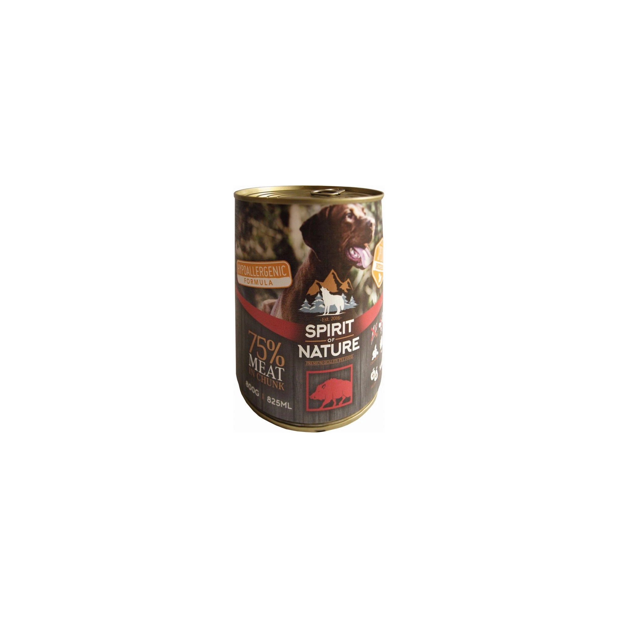 Spirit of Nature Dog konzerv Vaddisznóhússal 800g