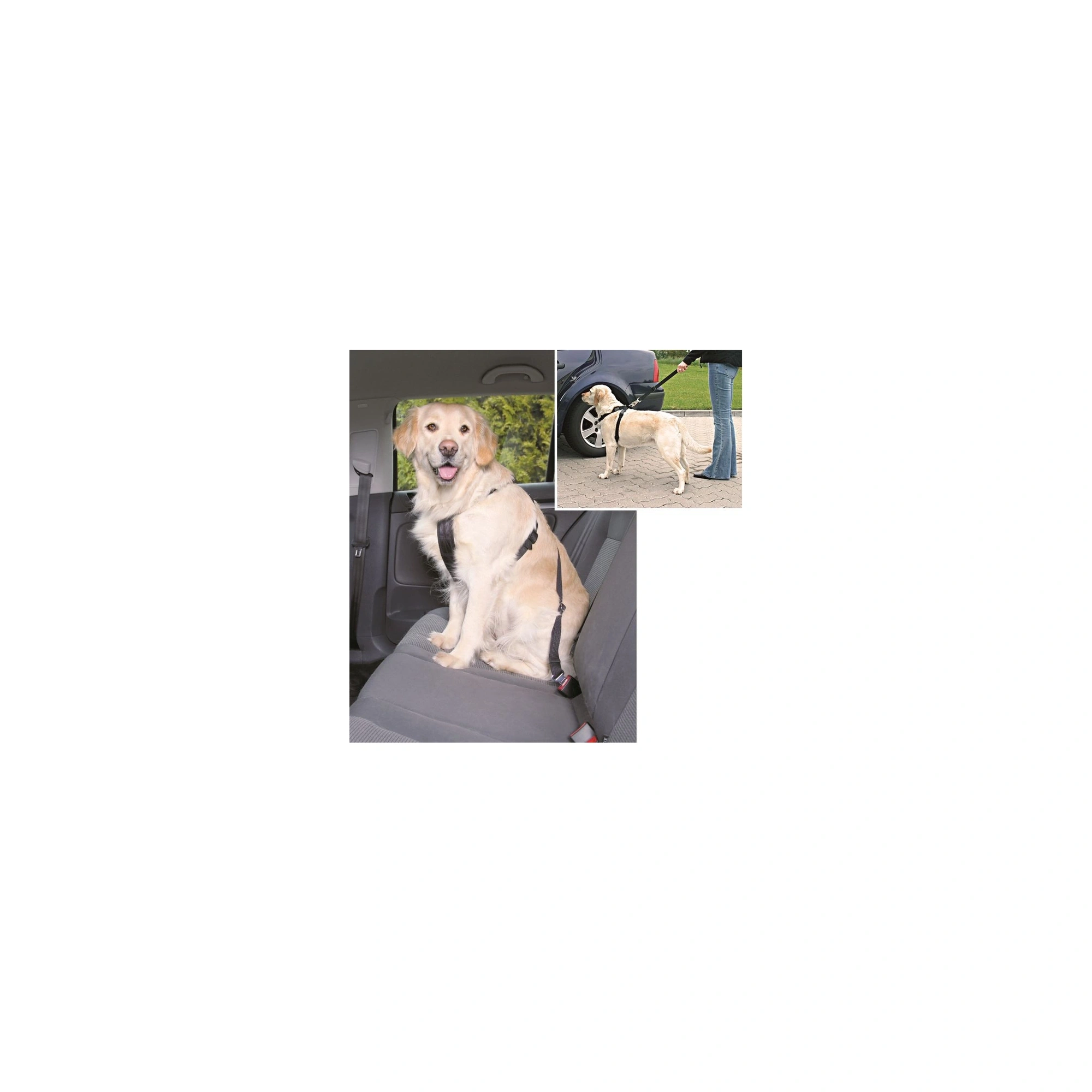 Trixie Biztonsági Öv Kutya L 70-90cm/25mm fekete