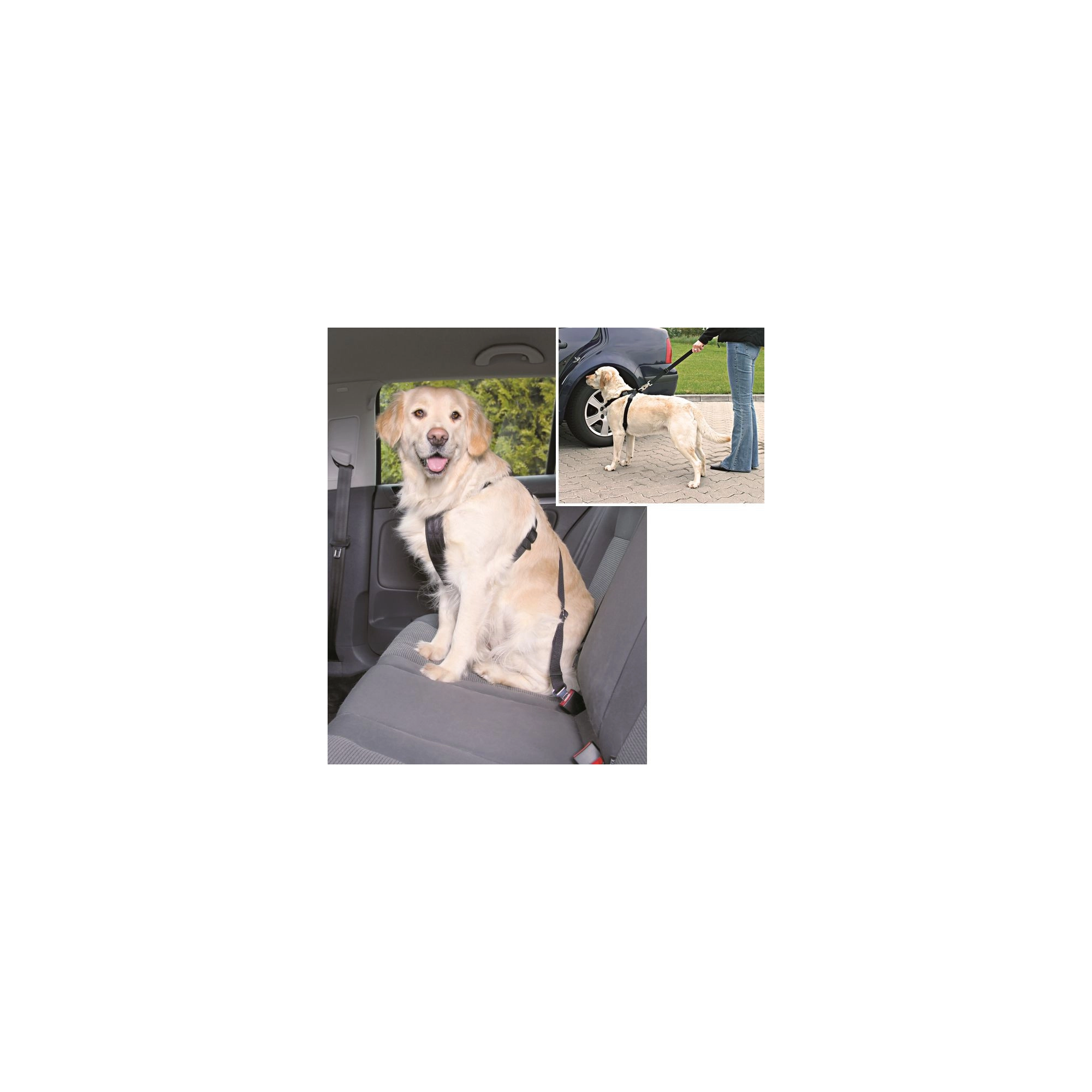 Trixie Biztonsági Öv Kutya M 50-70cm/25mm fekete