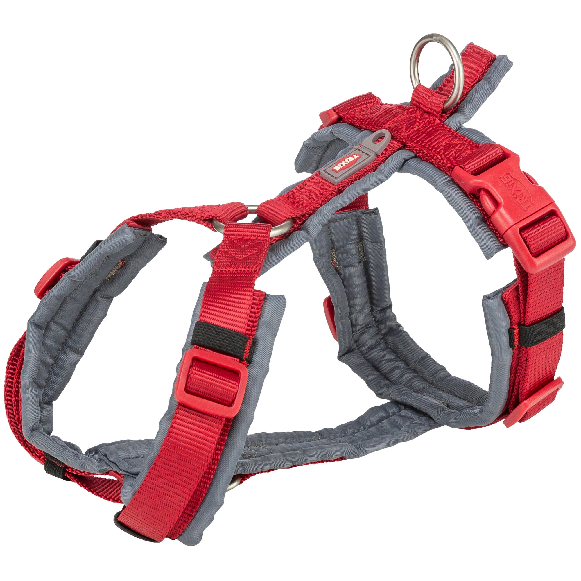 Trixie Hám Prémium Trekking, S–M 44–53 cm/20 mm, Piros/Grafit