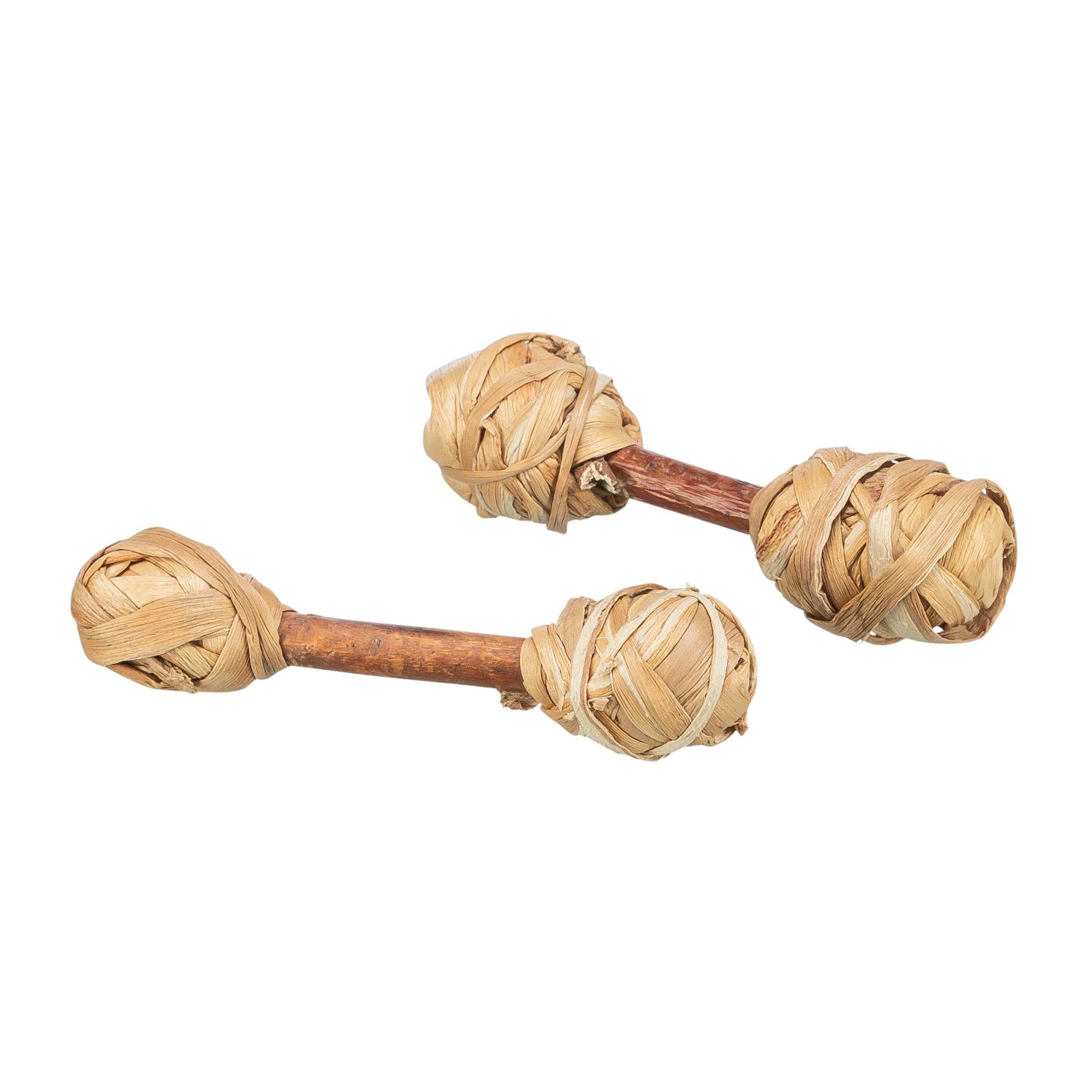 Trixie Játék Súlyzók, Kéreg Fa/Fű, 2db, 9 × 2 cm