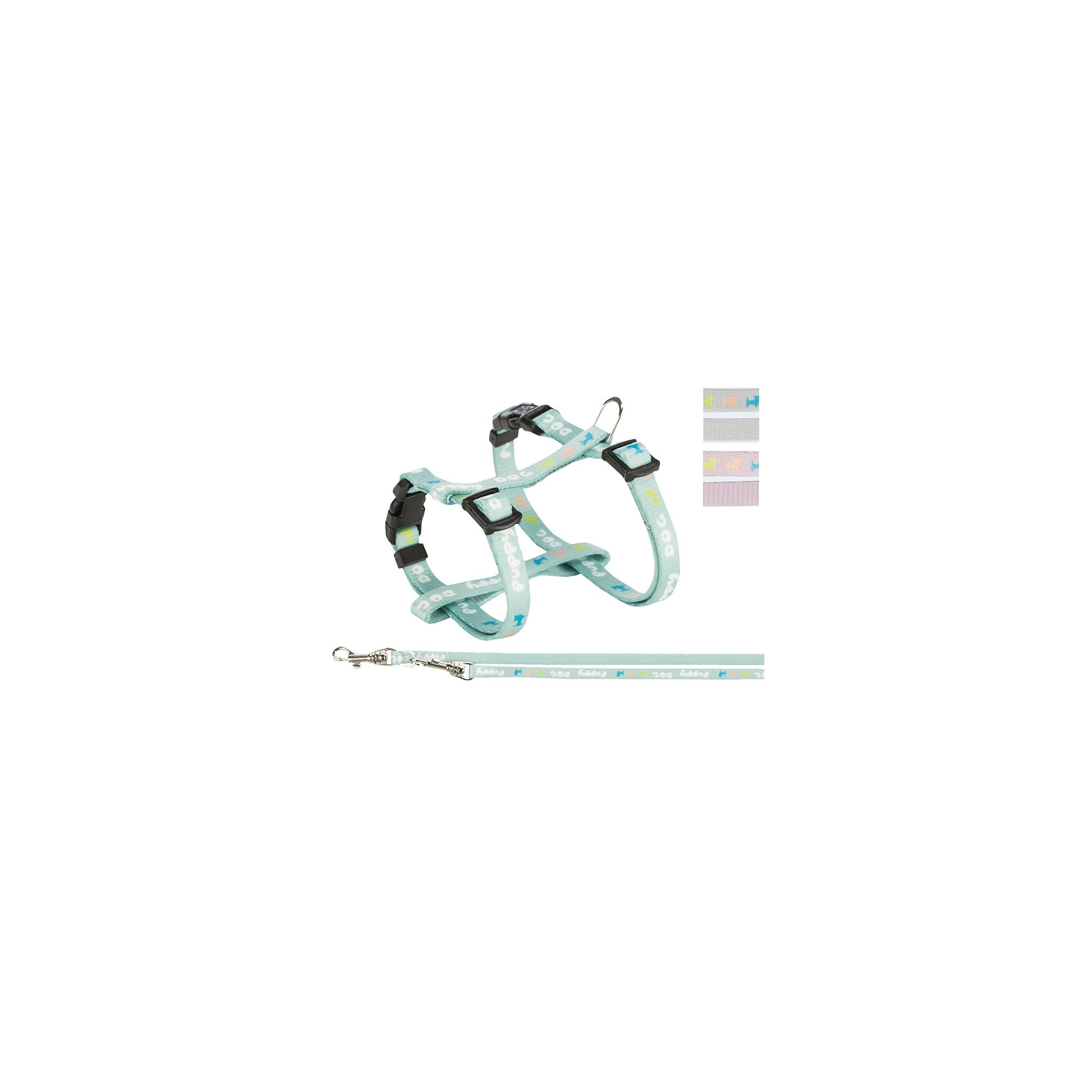 Trixie Junior Puppy Szett Hám+póráz 23–34 cm/8mm 2m menta