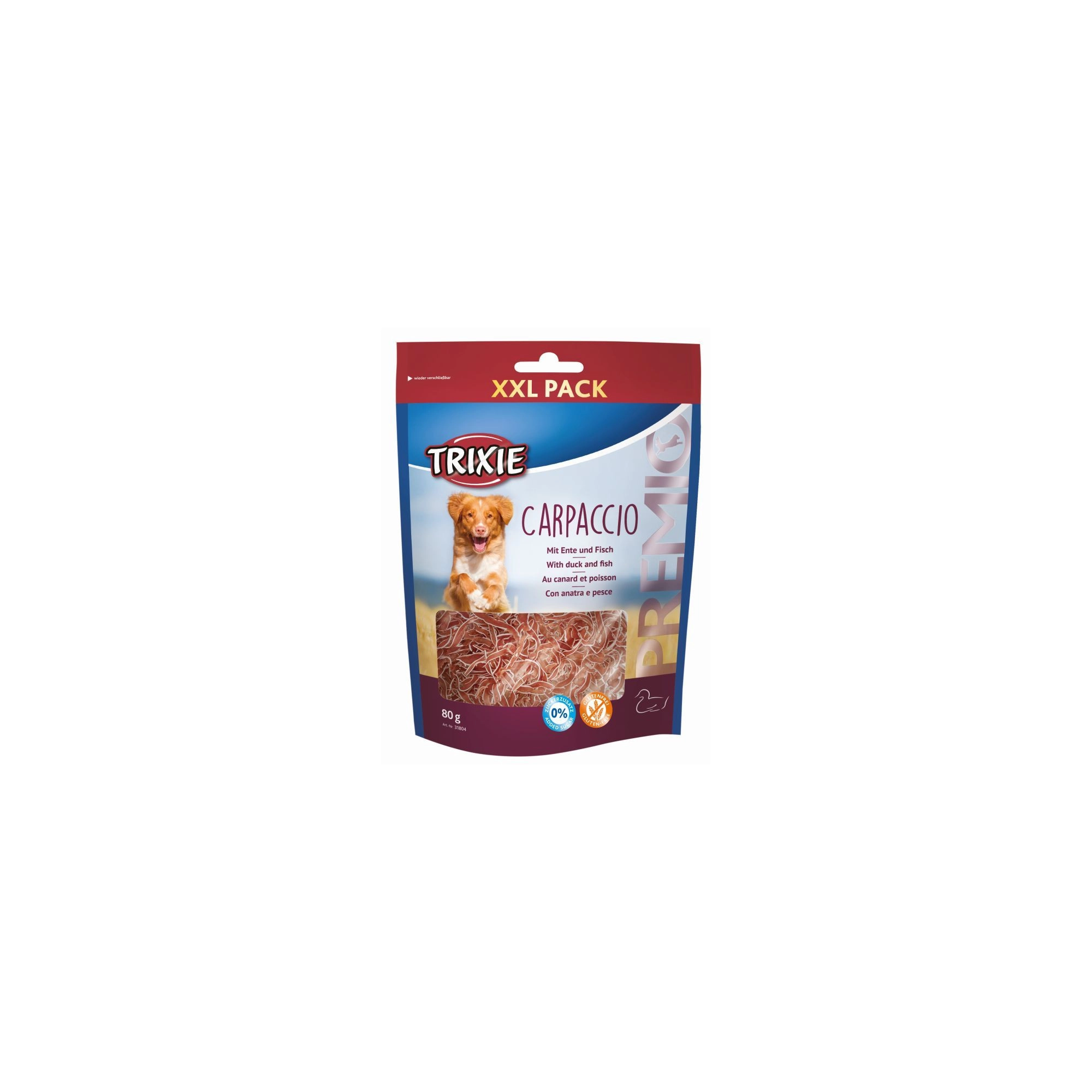 Trixie Jutalomfalat Premio Carpaccio kacsával és hallal 80g