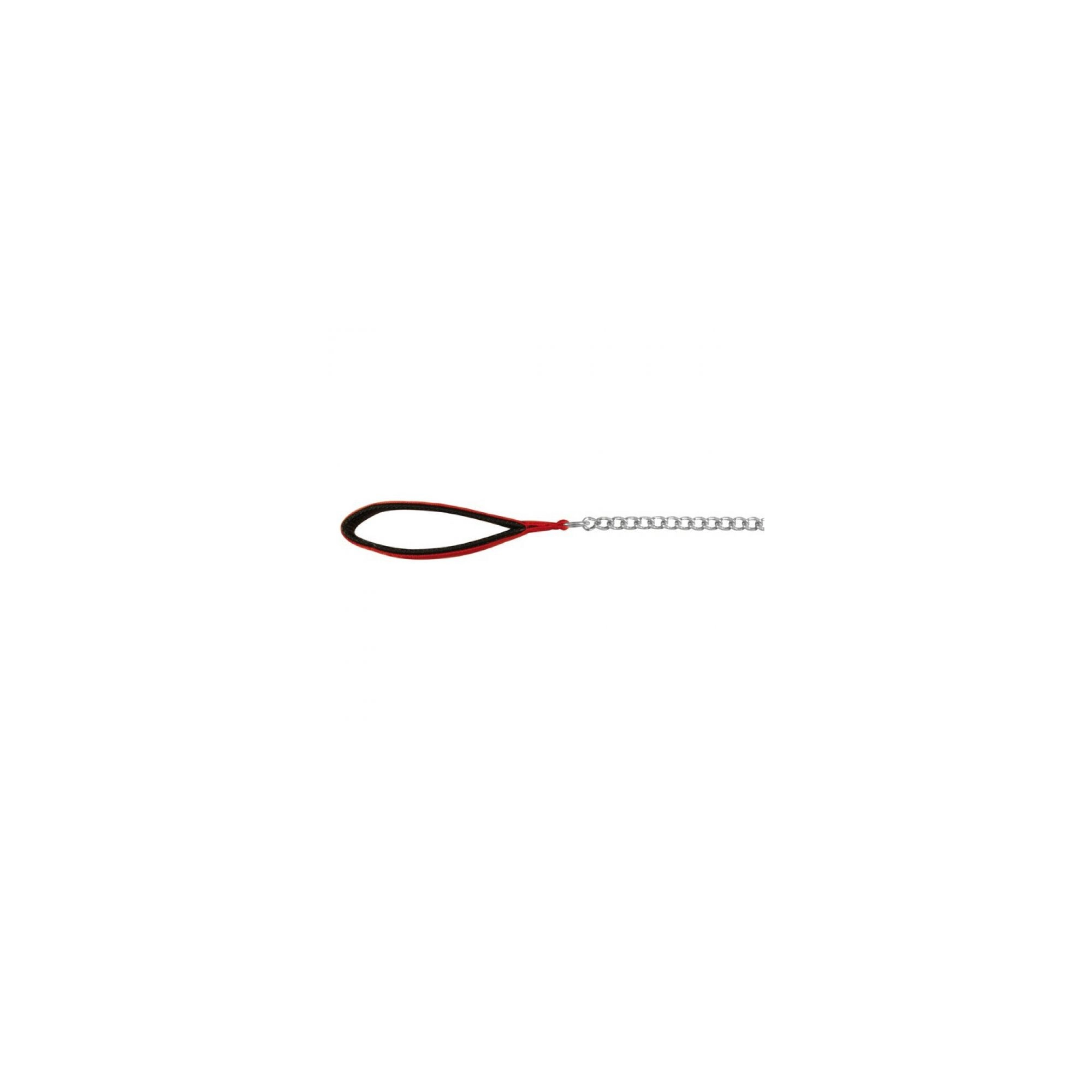 Trixie láncos póráz nylon fogóval 1m/4mm piros