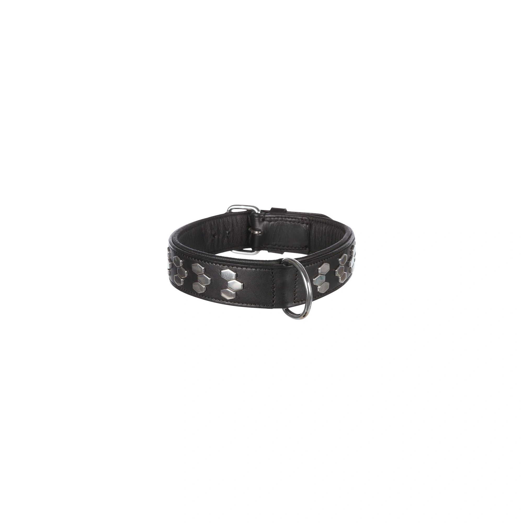 Trixie Nyakörv Active bőr csavarokkal M 38-45cm/40mm fekete