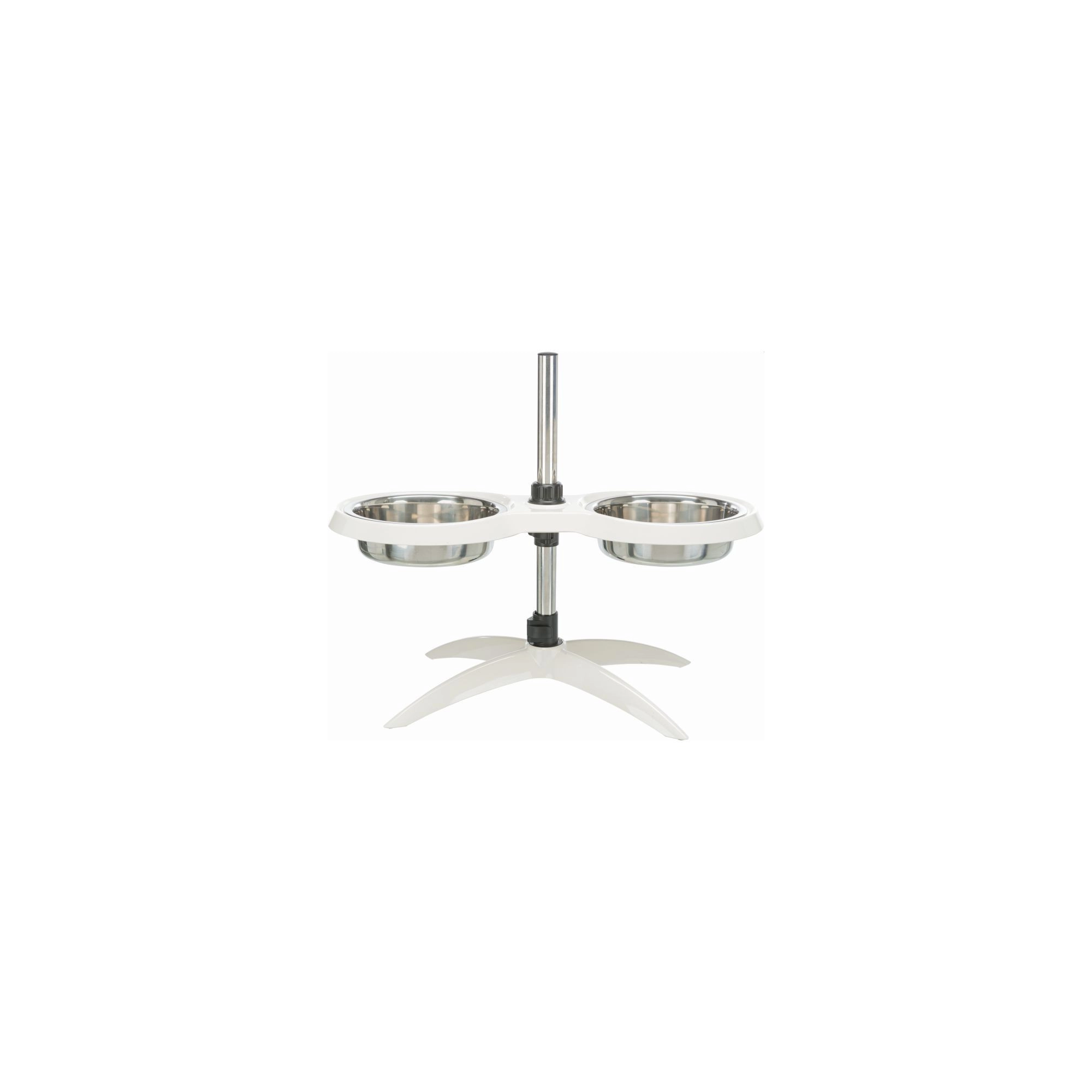 Trixie rozsdamentes acél tál szett melamine állvánnyal 2x2,4l/25cm fehér