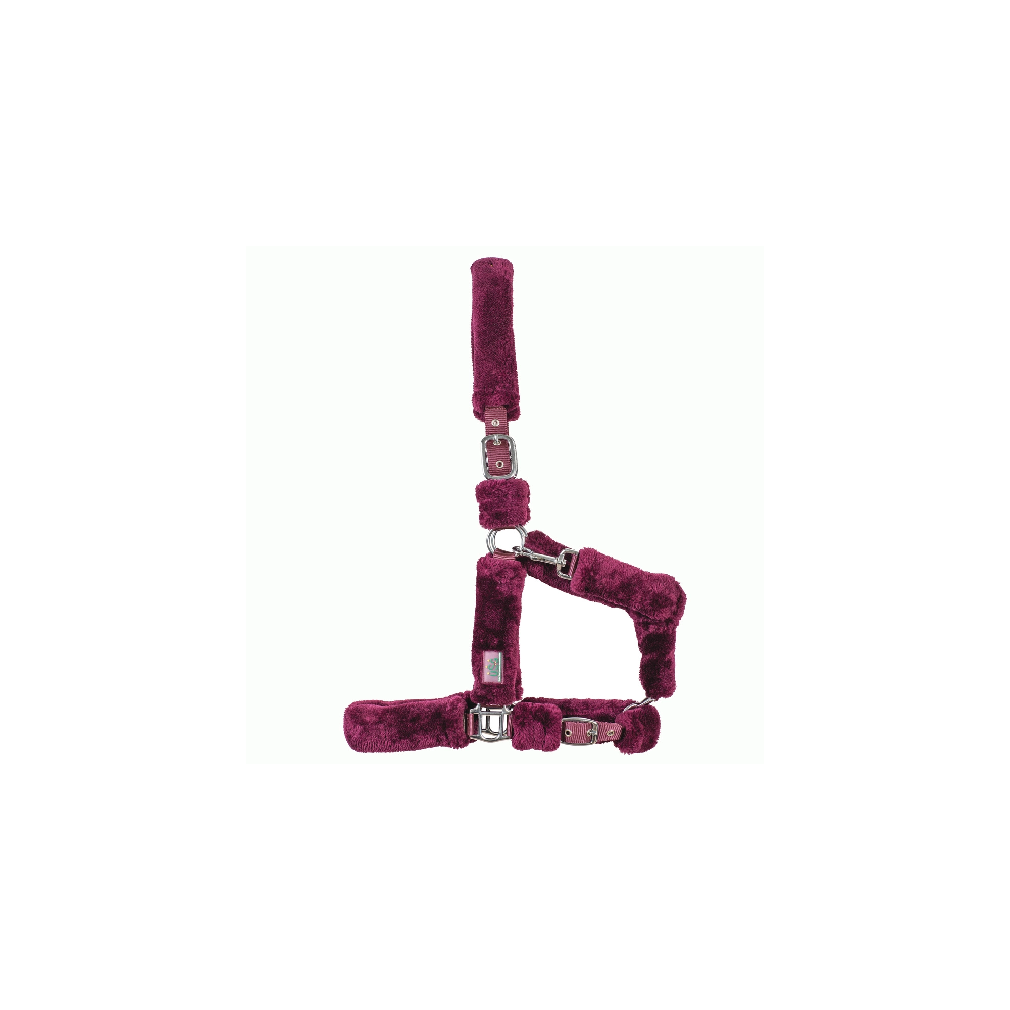 USG Fluffy műszőrmés kötőfék, bordó, full