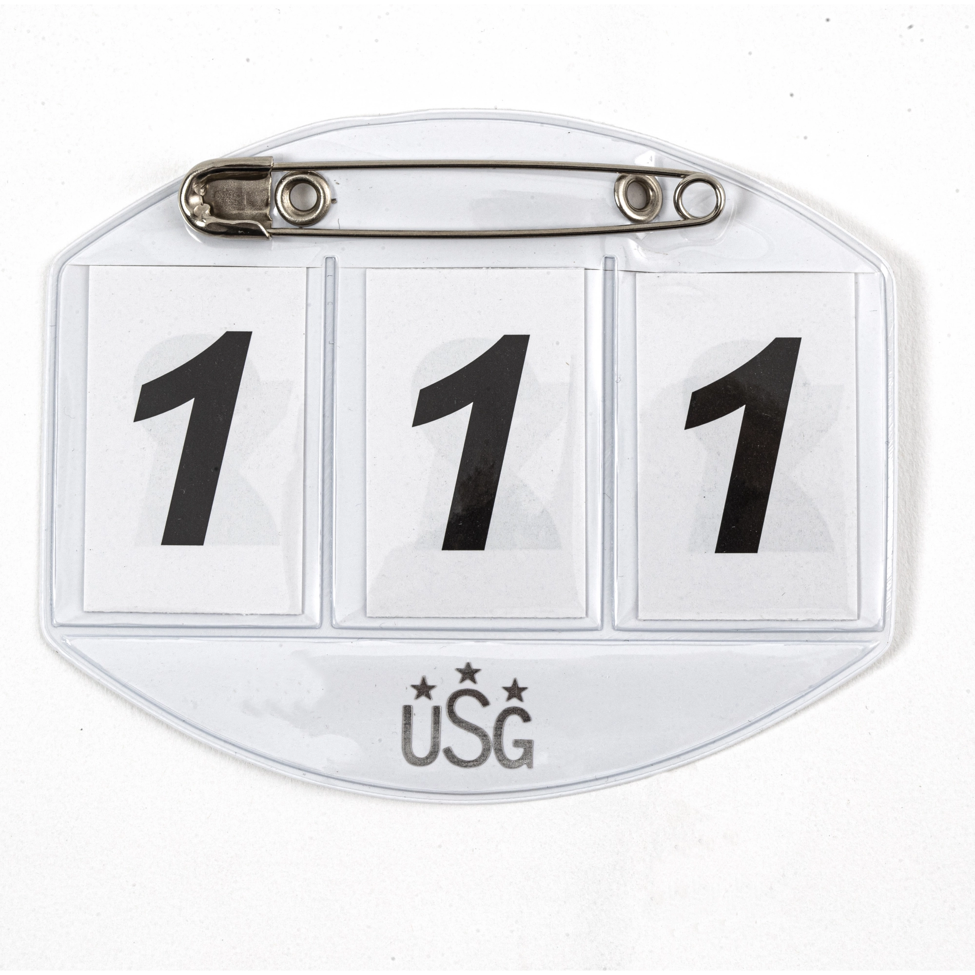 USG Startszám lovaknak, biztosító tűvel