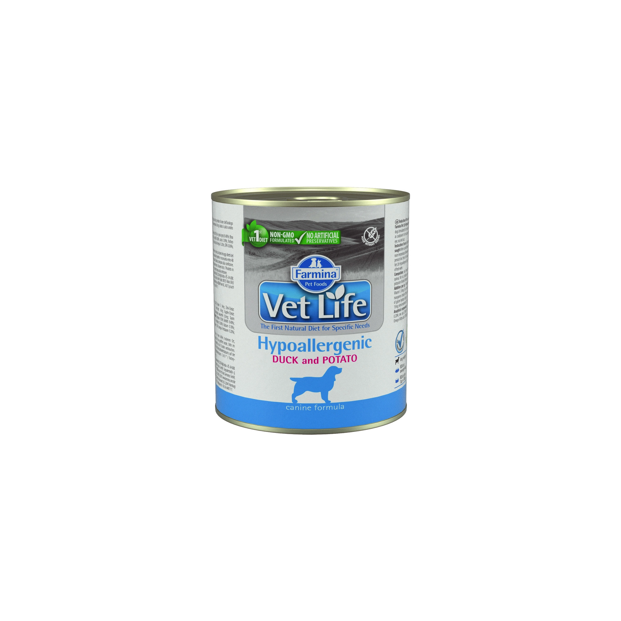 Vet Life Natural Diet Dog Konzerv Hypoallergenic Duck & Potato 300g