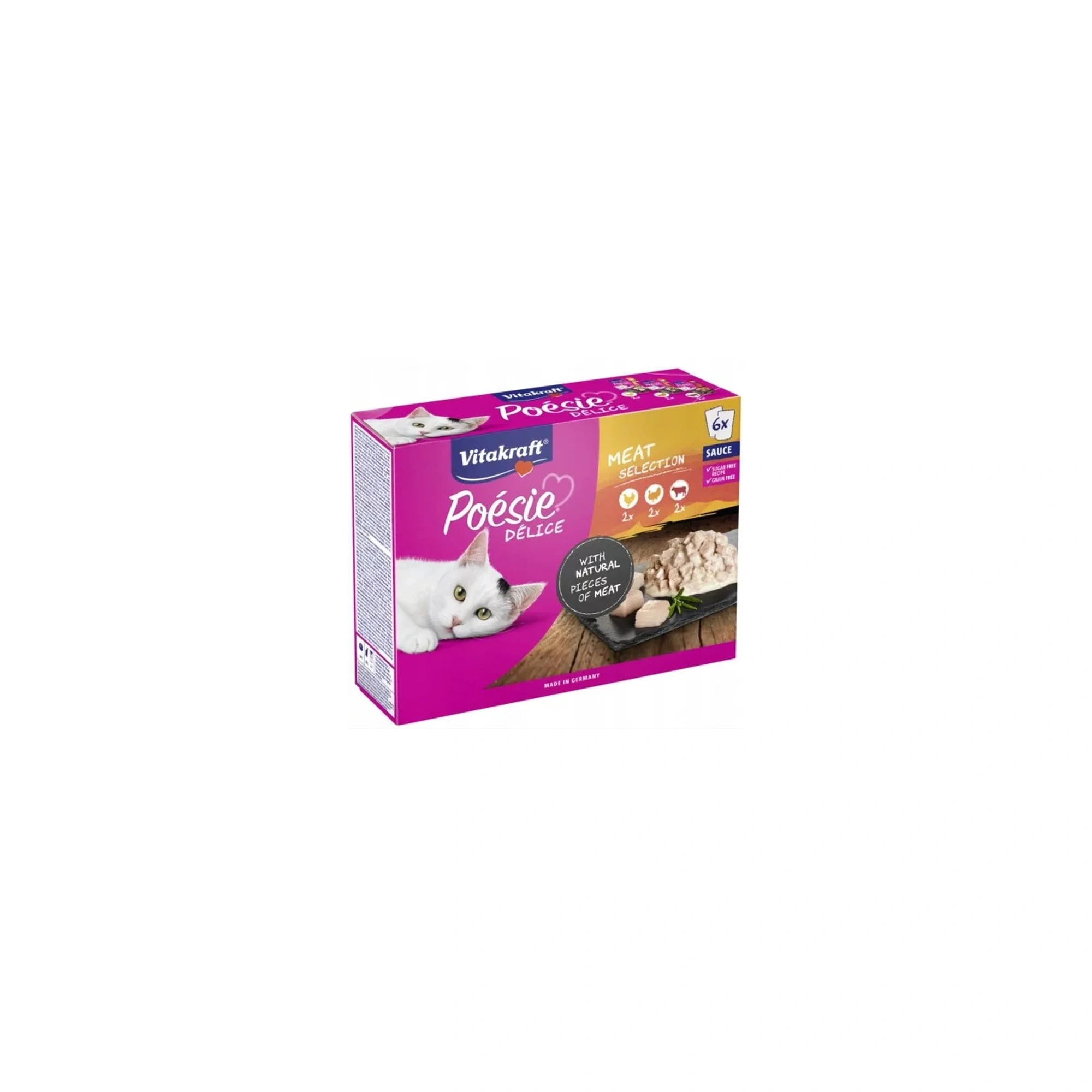 Vitakraft Poésie Delice alutasak Multipack macskaeledel hússal 6x85g