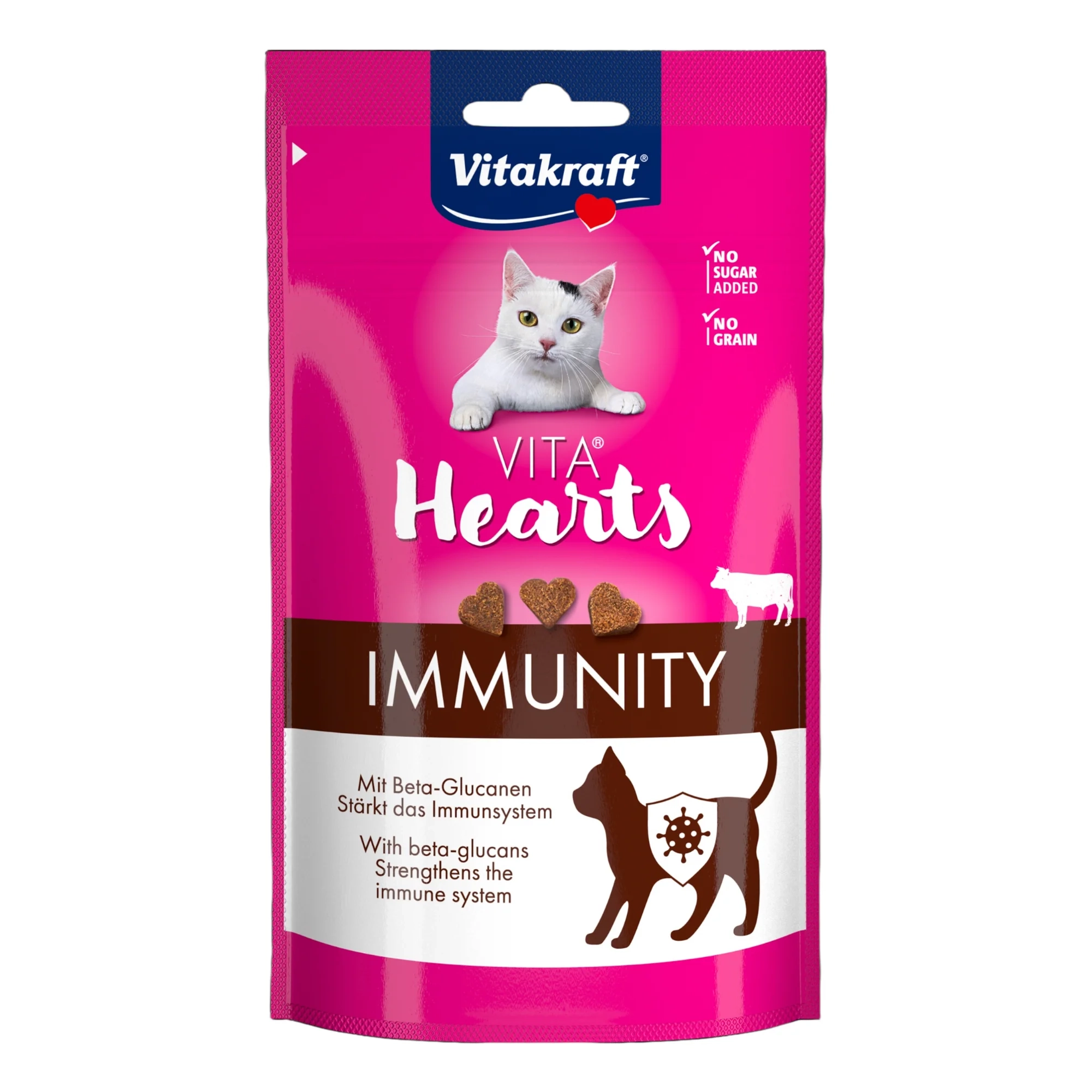Vitakraft Vita Hearts Immunerősítő szívecskék marhahús Béta Glükán és inulinnal 40g