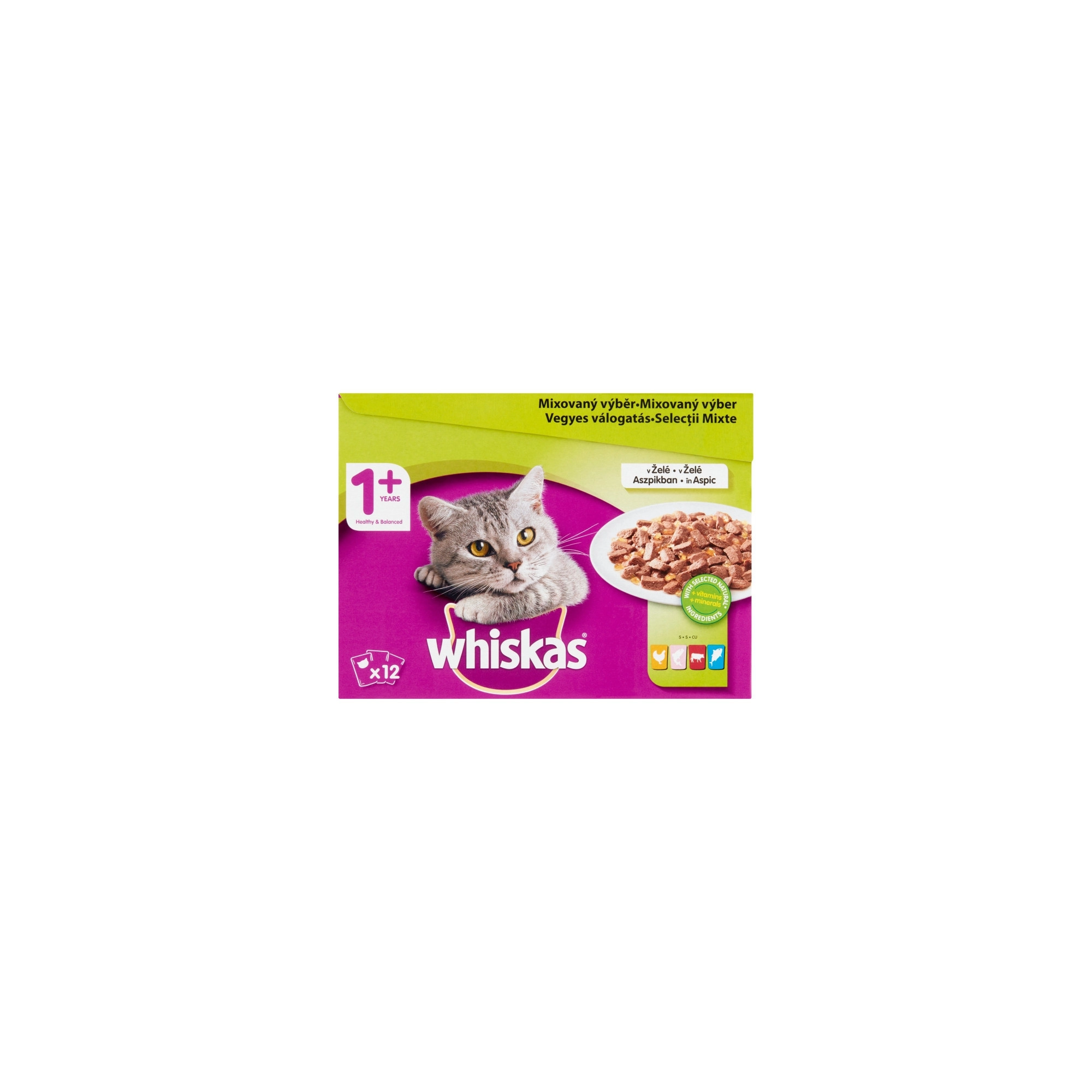WHISKAS Alutasak 12-pack halas-húsos mix válogatás 12*85g Multipack