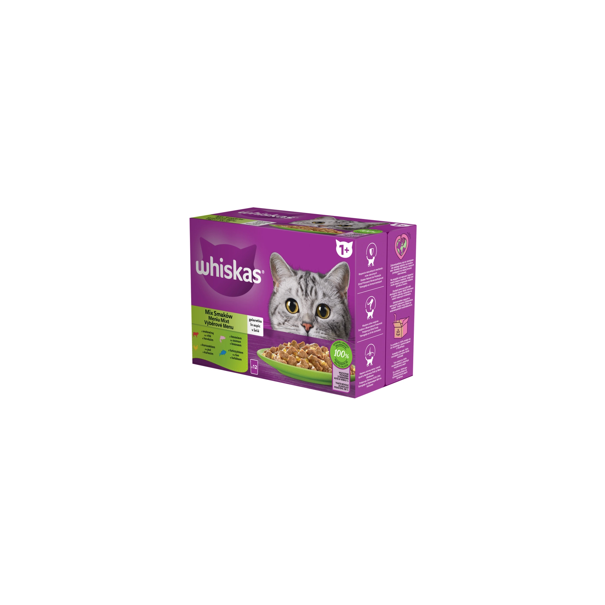 WHISKAS Alutasak 12-pack halas-húsos mix válogatás 12*85g Multipack