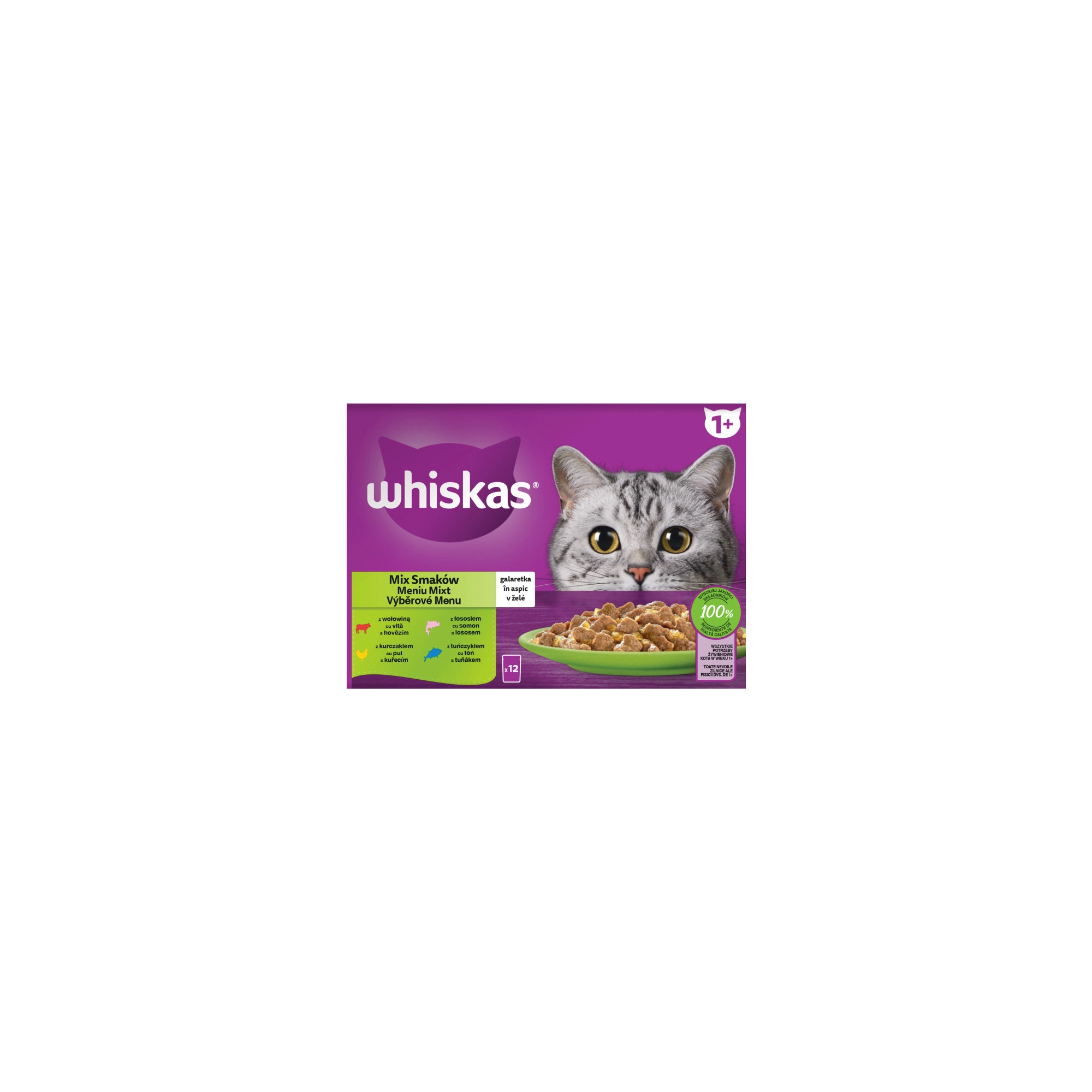 WHISKAS Alutasak 12-pack halas-húsos mix válogatás 12*85g Multipack