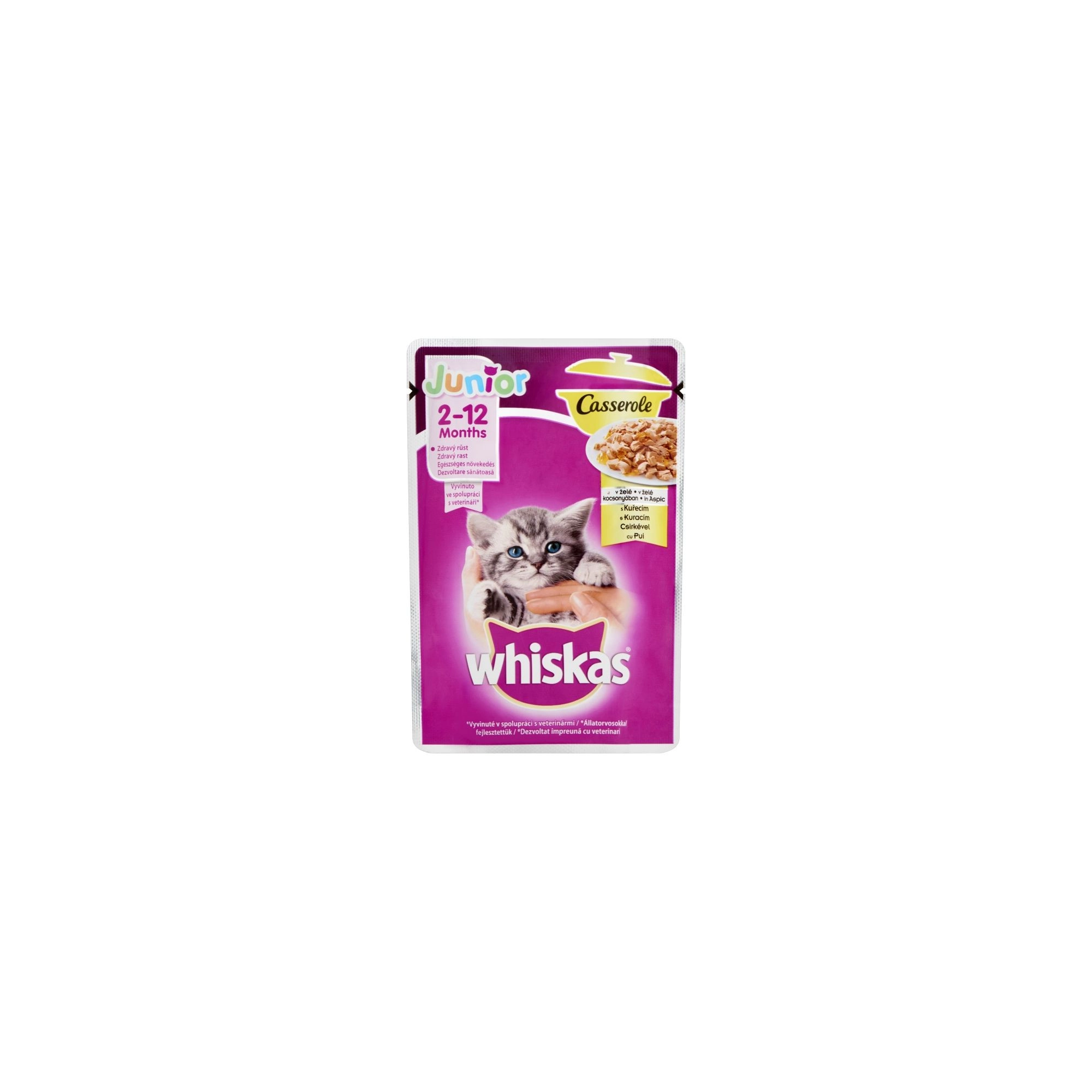 Whiskas Alutasak Csirke Junior Casserole 85g