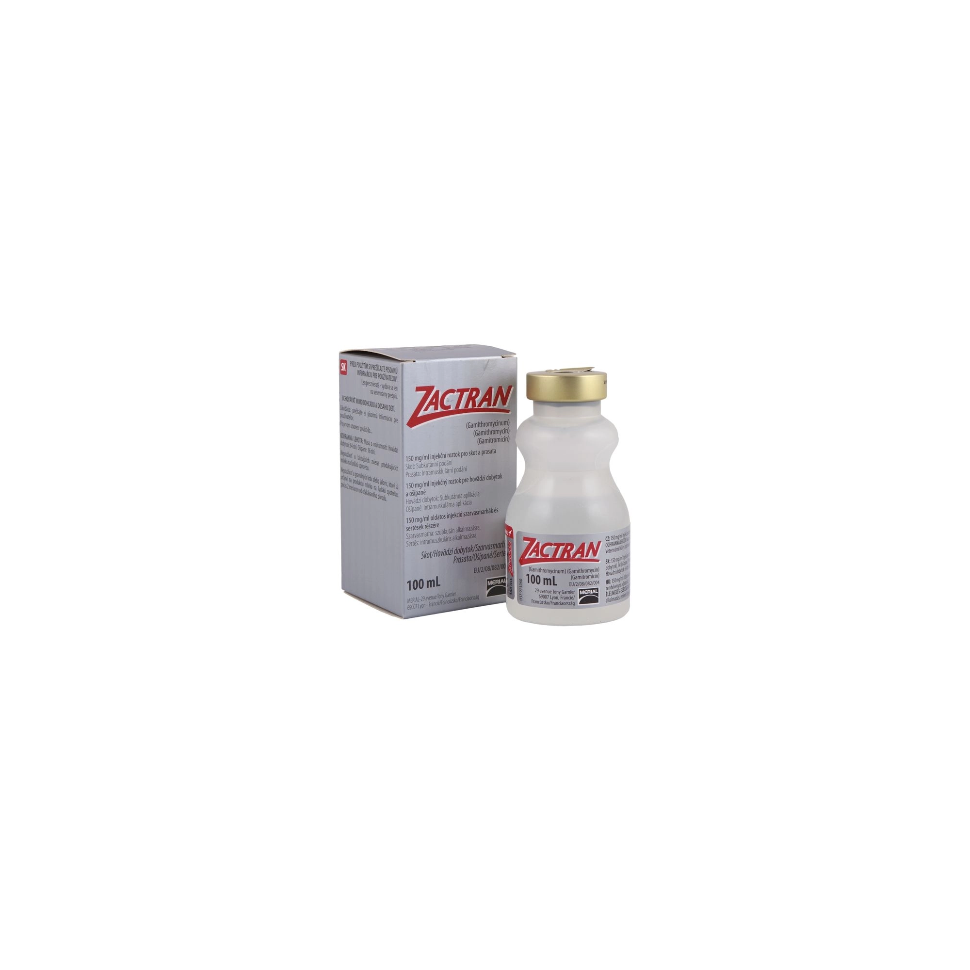 Zactran 150 mg injekció 100 ml