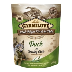 Carnilove Dog tasakos Paté Duck with Timothy Grass - Kacsa mezei komócsinnal 300g HU