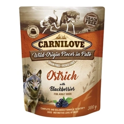 Carnilove Dog tasakos Paté Ostrich with Blackberries - Strucc szederrel 300g HU