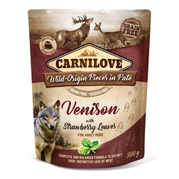 Carnilove Dog tasakos Paté Venison with Strawberry Leaves - Szarvas eperlevéllel 300g HU