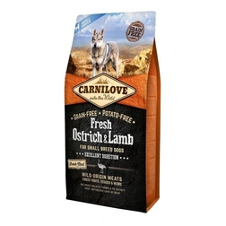 Carnilove Fresh Adult Dog Small Ostrich & Lamb Excellent Digestion- Strucc és Bárány Hússal 6kg