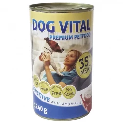 Dog Vital Sensitive konzerv bárány, rizs 1240g