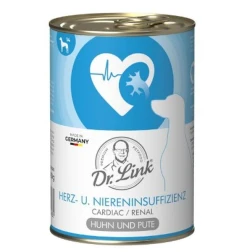 Dr. Link Dog konzerv Special Diet Cardiac / Renal 400g Csirke és Pulyka