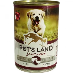 Pet s Land Dog Junior Konzerv Marhamáj-Bárányhús almával 415g