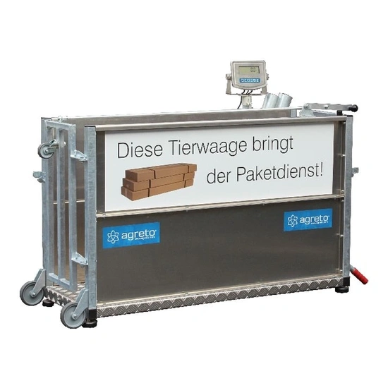 Agreto 800 Állatmérleg HD1 digitális kijelzővel 4000 kg