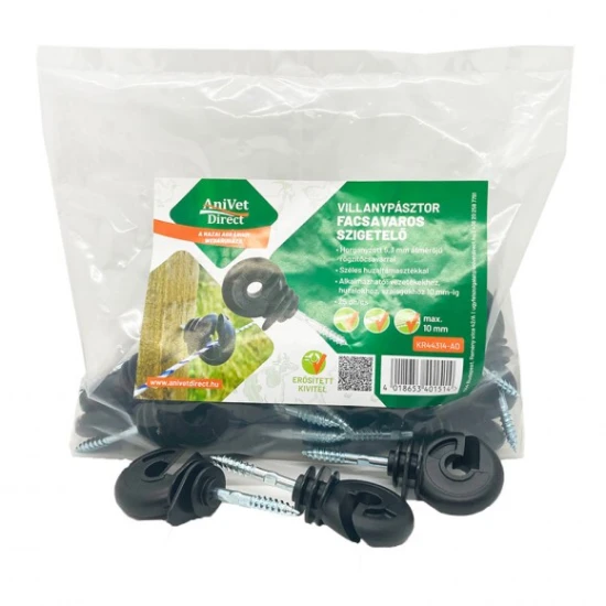 AnivetDirect Villanypásztor ring szigetelő, facsavaros, erősített 25 db