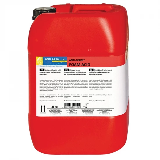 Foam Acid 25 kg savas habtisztító istállóhoz kannában