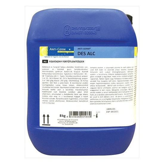 Anti-germ Des Alc kannában 8 kg