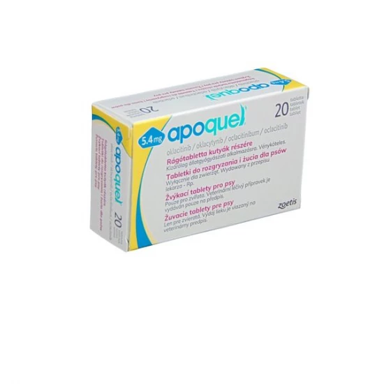 Apoquel 5,4 mg rágótabletta kutyák részére 20x