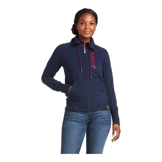 Ariat WMS Team Logo Full Zip Sweatshirt