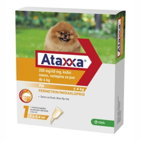 Ataxxa 200mg/40mg rácsepegtető oldat 4kg-ig 1x