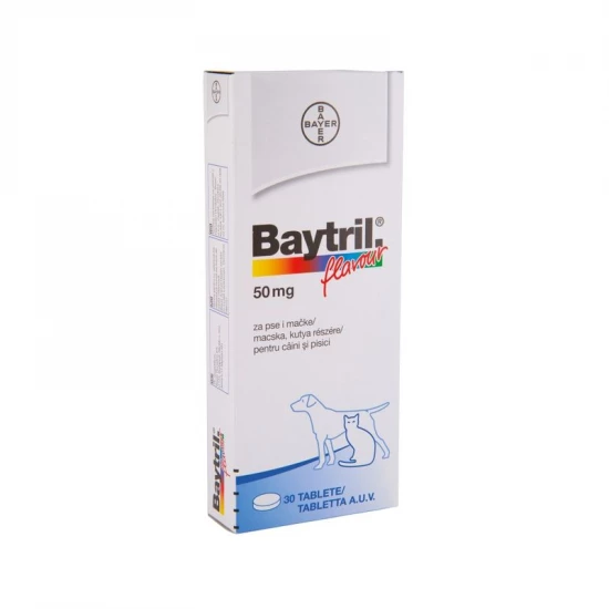 Baytril 50 mg tabletta ízesített 3x10 db