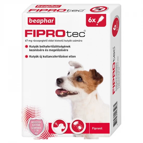 Beaphar Fiprotec S Bolha/Kullancsirtó Spot on Kutyáknak 6x0,67 ml
