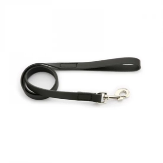 Bende bőr póráz, Füles Normál Karabinerrel 16x1300mm, fekete