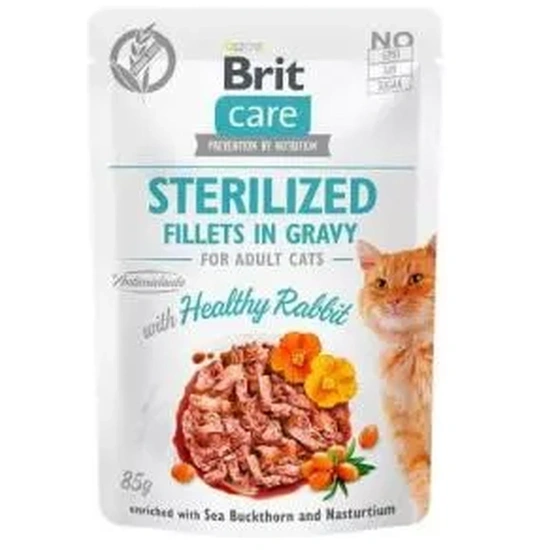 Brit Care Cat alutasak nyúl szószban ivartalanított 85g