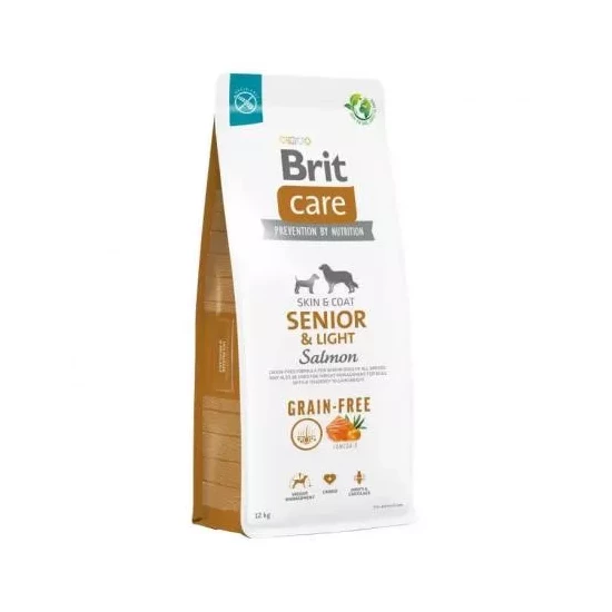 Brit Care Dog Grain-free Senior & Light Salmon & Potato kutyatáp 12kg