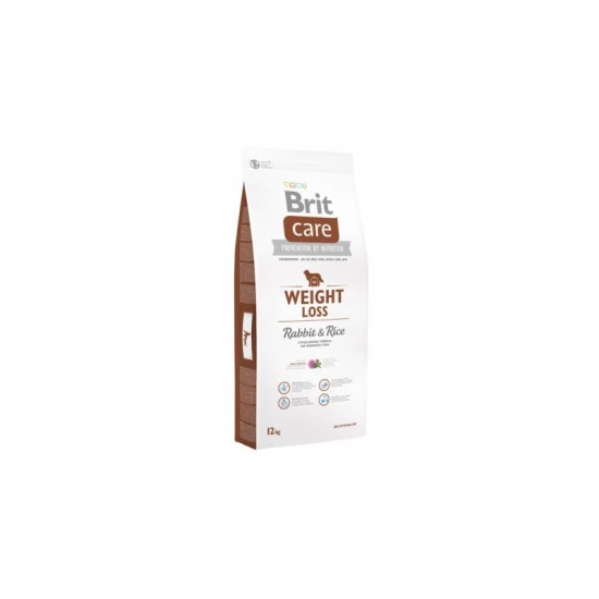 Brit Care Dog Hypoallergenic Weight Loss nyúl, rizs kutyatáp 12kg