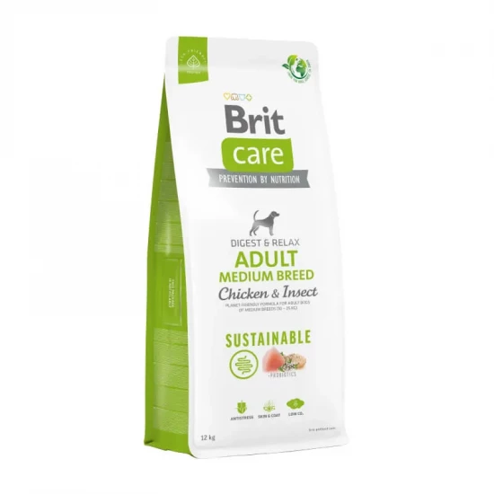 Brit Care Dog Sustainable Adult Medium Breed Chicken & Insect kutyatáp 12kg