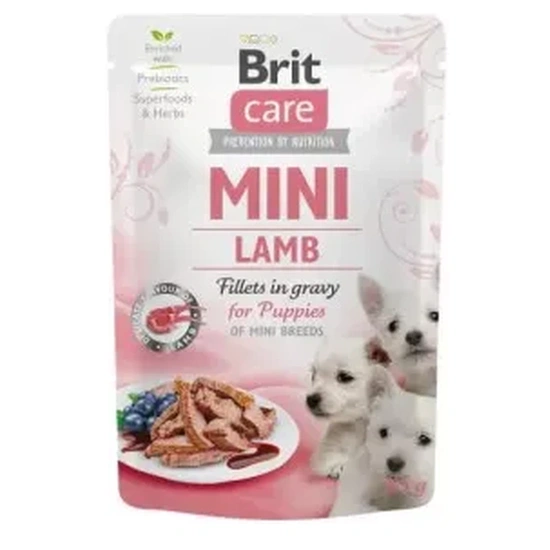 Brit Care Mini alutasakos nedvestáp Puppy bárány szószban 85 g