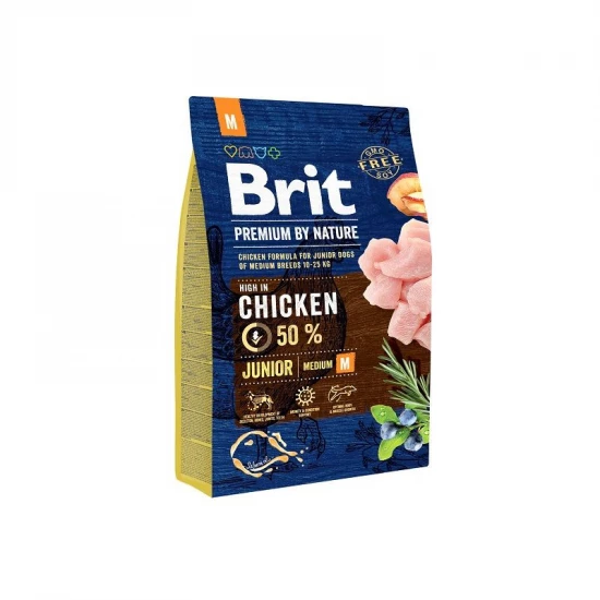 Brit Premium by Nature Junior Medium kutyatáp 3kg