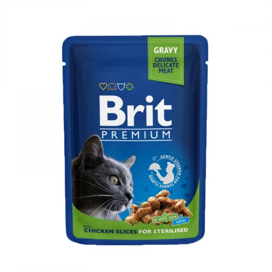 Brit Premium Cat alutasak csirke ivartalanított 100g