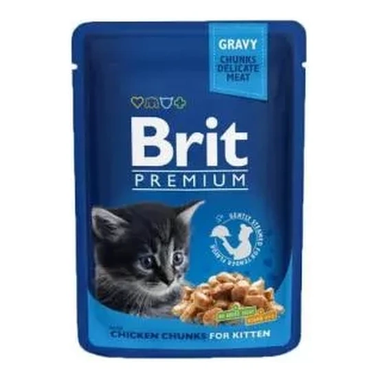 Brit Premium Cat alutasak Kitten csirke 100g