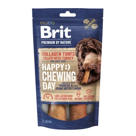 Brit Premium Happy Day Collagen Chews Tubes filled with Turkey 80g, 2db