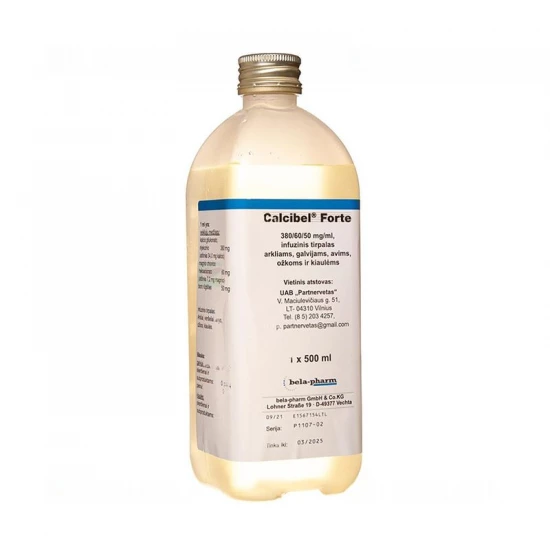 Calcibel forte 380/60/50 mg infúzió 500 ml